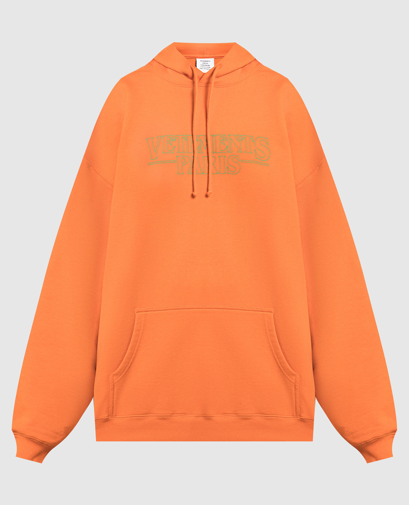 

Orange printed hoodie Vetements