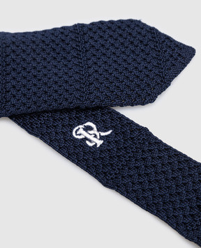 Stefano Ricci Children's dark blue silk tie YCRM2600SETA