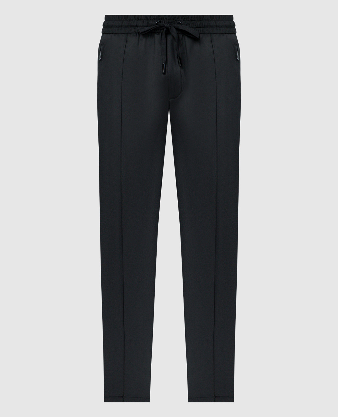 Black sweatpants with logo patch dolce&gabbana