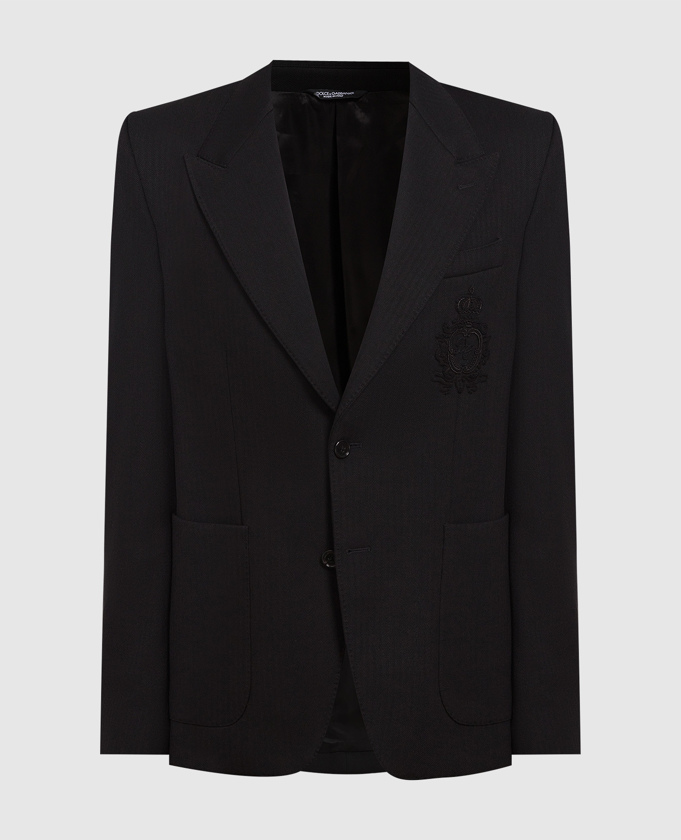

Black blazer with heraldic patch Dolce&Gabbana