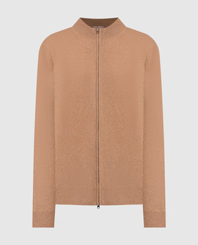 Cashmere&Whiskey Brown cashmere cardigan MU8671312341R