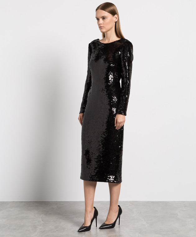 Max Mara - Black midi dress with sequins ARLEM - shop with European delivery at Symbol Max Mara - Black midi dress with sequins ARLEM - shop with European delivery at Symbol