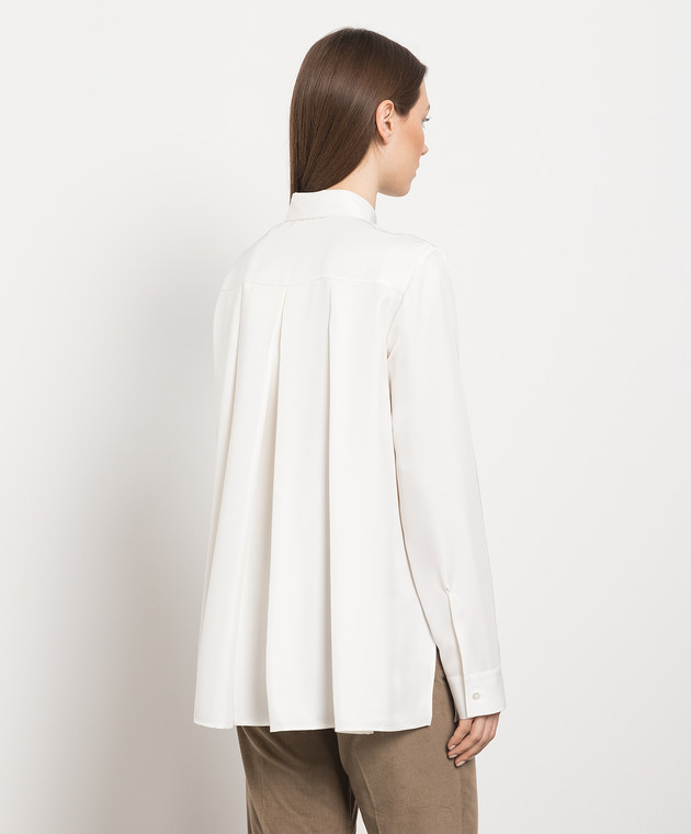 The Row - White silk Carla shirt 3730W2144 - shop with Romania