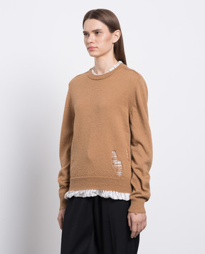 Maison Margiela Brown woolen jumper SI1HA0005S17784