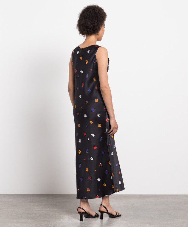 Max Mara Sportmax - Abito in seta stampata nera ZELIA