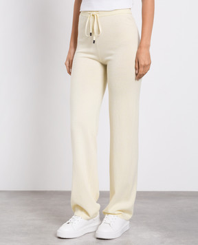 Peserico Yellow pants made of wool, silk and cashmere S94026F12K09018