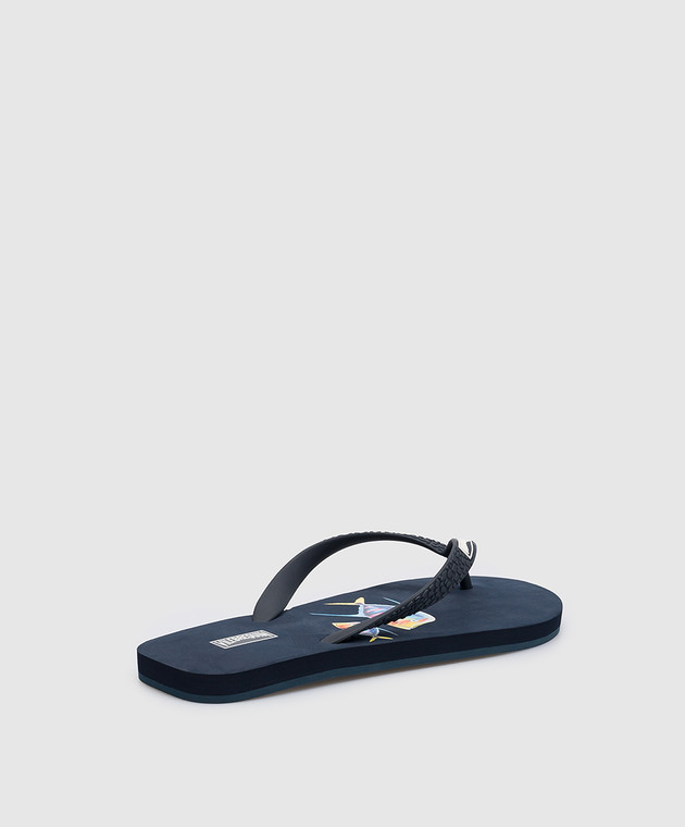 Vilebrequin - Blue Piranhas logo flip flops COPU3517 - shop  display picture 2