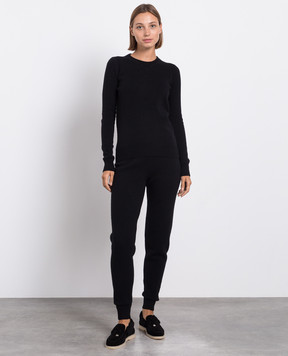Babe Pay Pls Black cashmere jumper and joggers suit MD9671307341PF