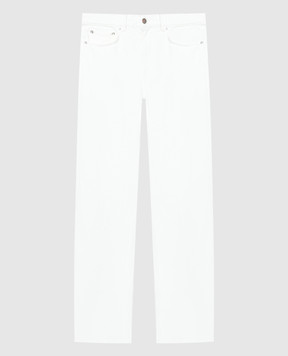 Lou Lou Studio SAMUR white jeans with logo patch SAMUR