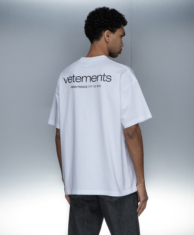 Vetements - White t-shirt with textured logo UE64TR150WM - shop Vetements - White t-shirt with textured logo UE64TR150WM - shop