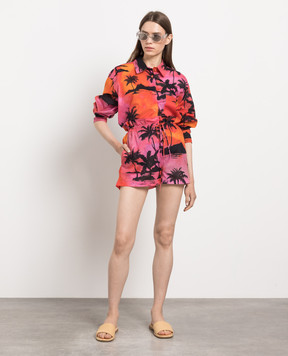 The Andamane Red shorts with a print TM130437CTNC150