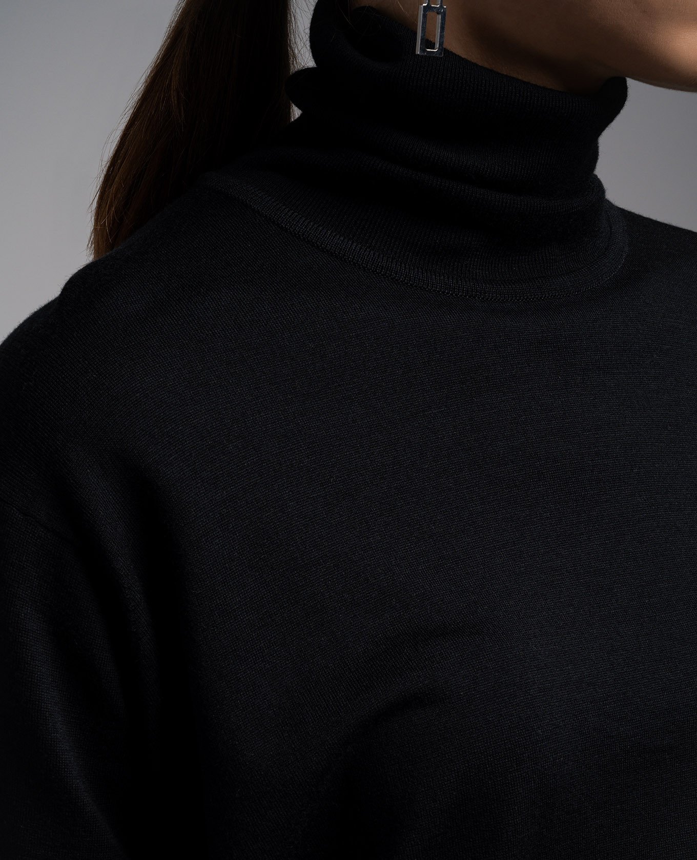 

Mallery black wool golf John Smedley