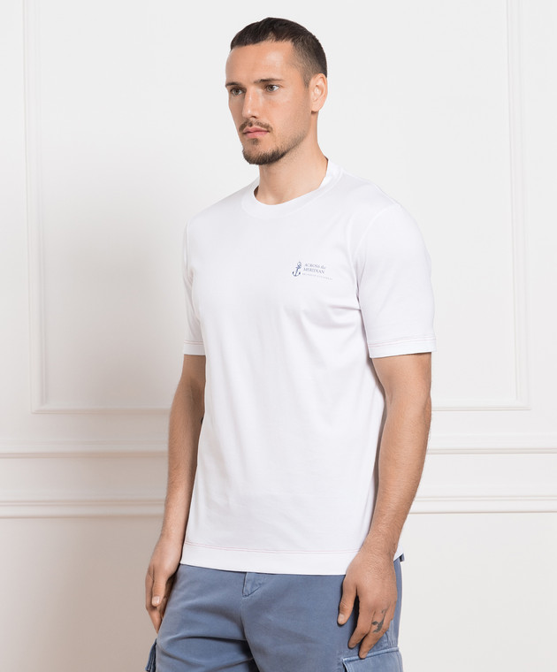 Brunello Cucinelli - White t-shirt with a print M0T618442P