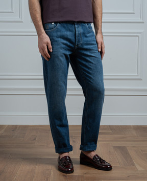 Brunello Cucinelli Blue jeans with a distressed effect M0Z37D3210