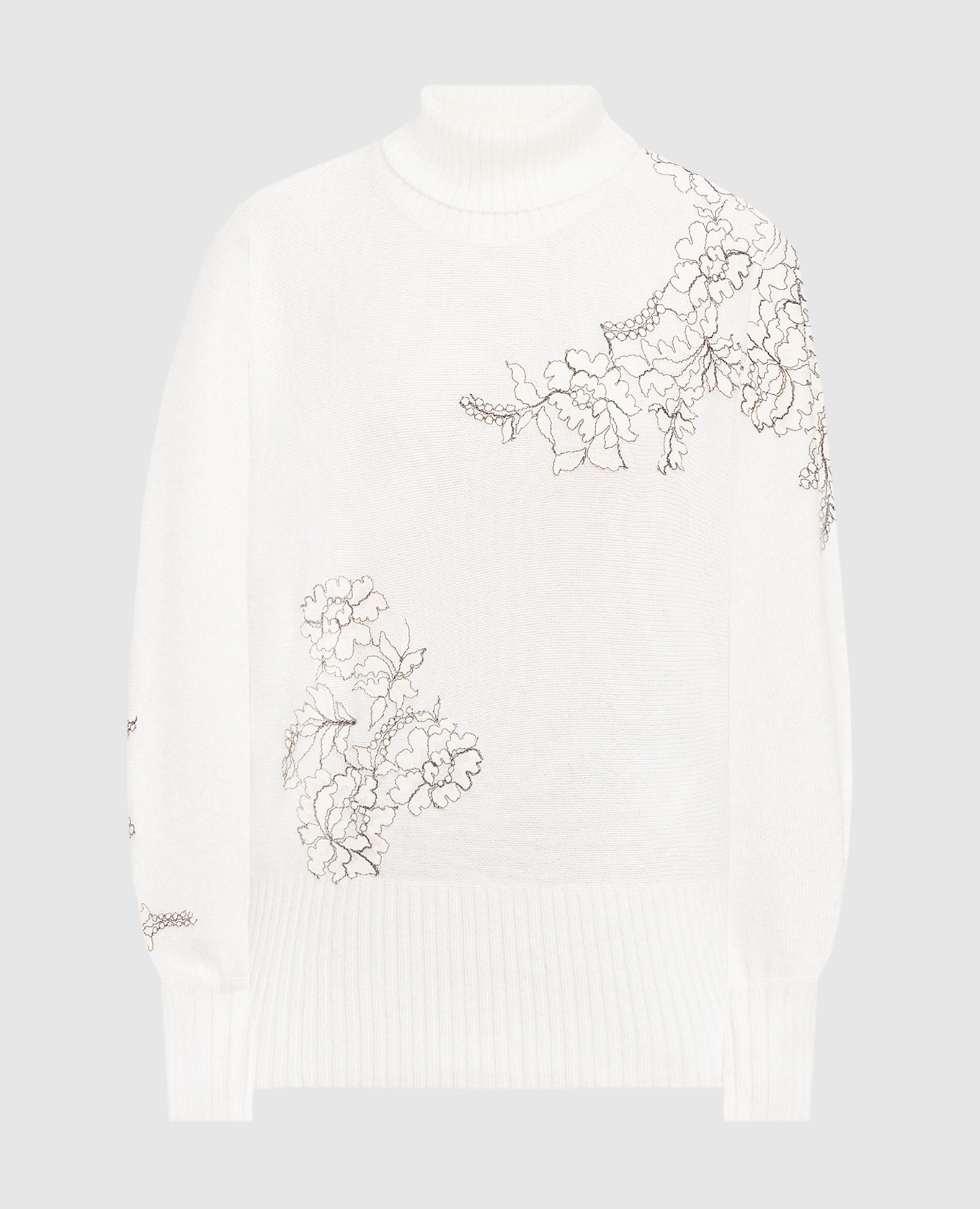 

White sweater with appliqué Twinset, Белый