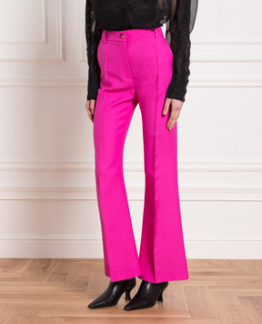 Valentino Pink flared pants made of wool and silk 2B3RB5601CF