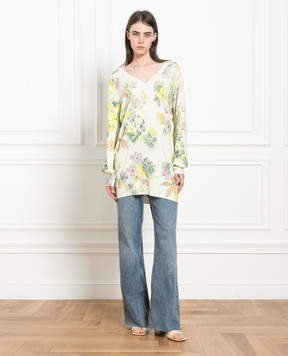 Twinset Beige pullover in floral print 232TP3566