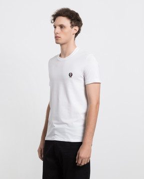 Dolce&Gabbana White T-shirt with logo embroidery M8C03JFUECG