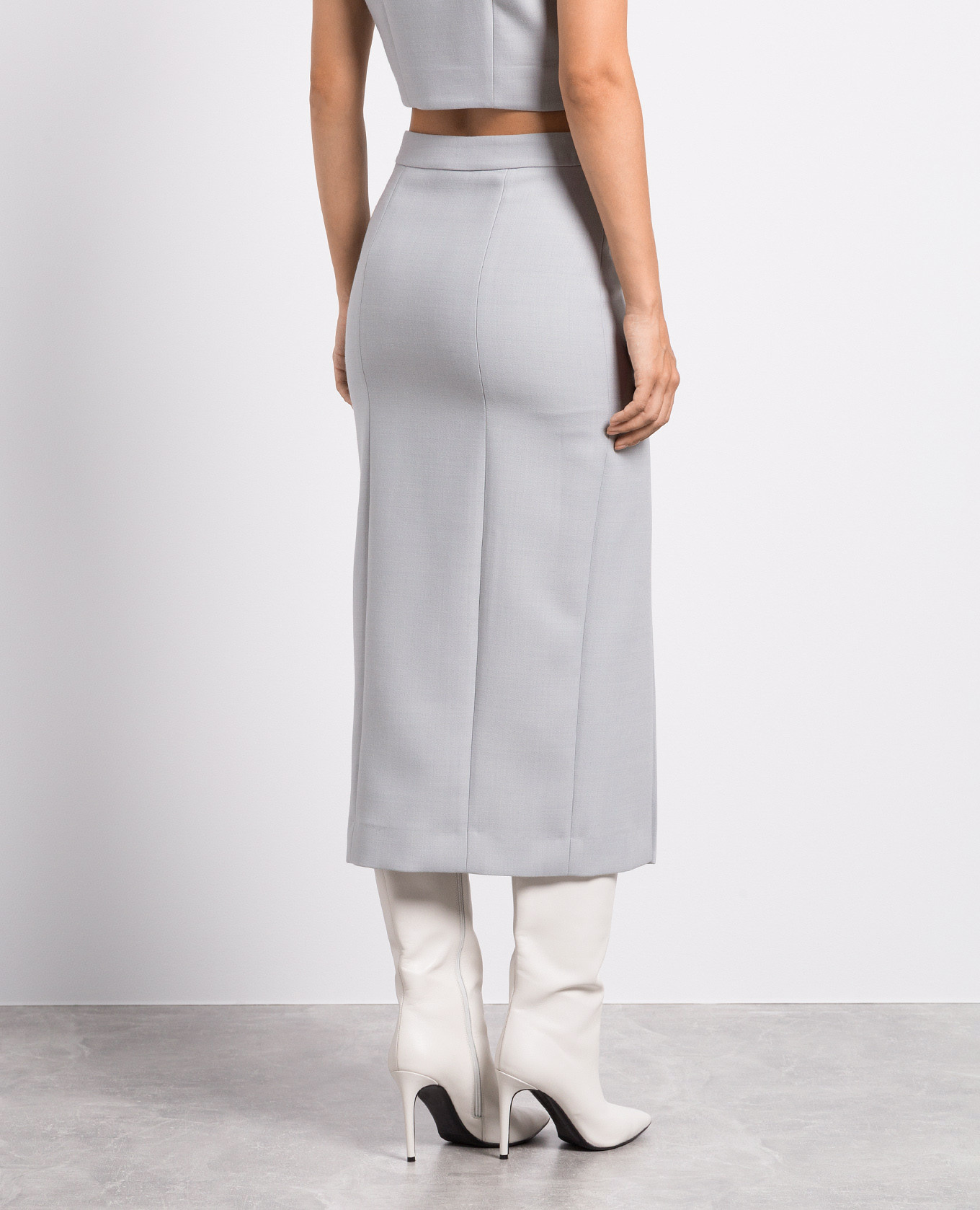 Gray midi skirt Materiel 4