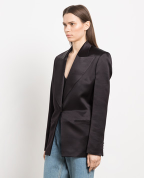 Magda Butrym Black jacket made of silk and wool 155523