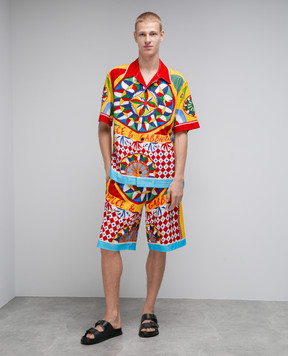 Dolce&Gabbana Bermuda shorts in Carreto print GV37ATHI771