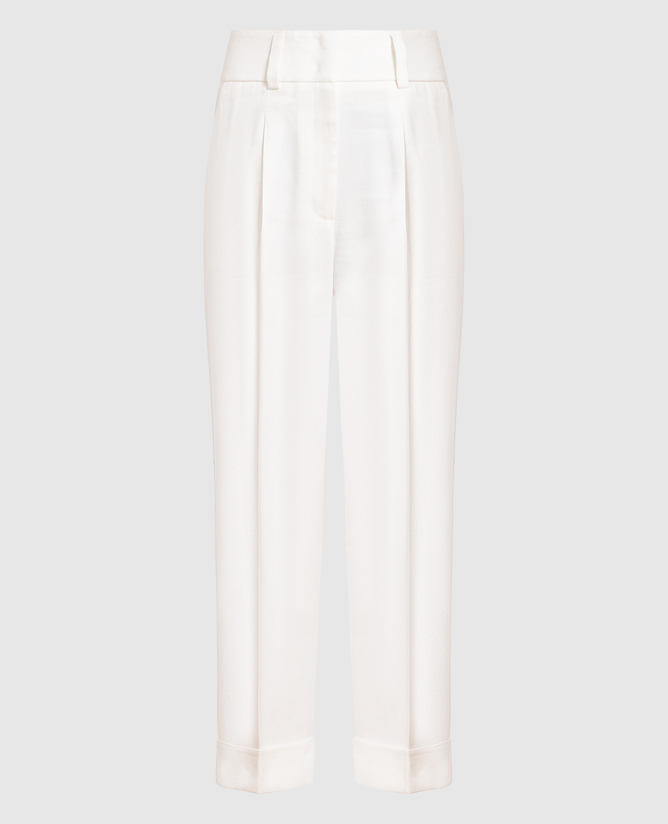 

White pants with monil chain Peserico