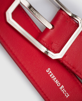 Stefano Ricci Children's red leather belt Y301VHA316P