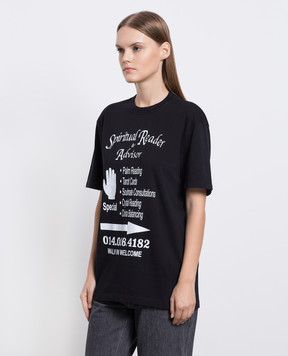 Gauchere Black t-shirt with a print P22317320325