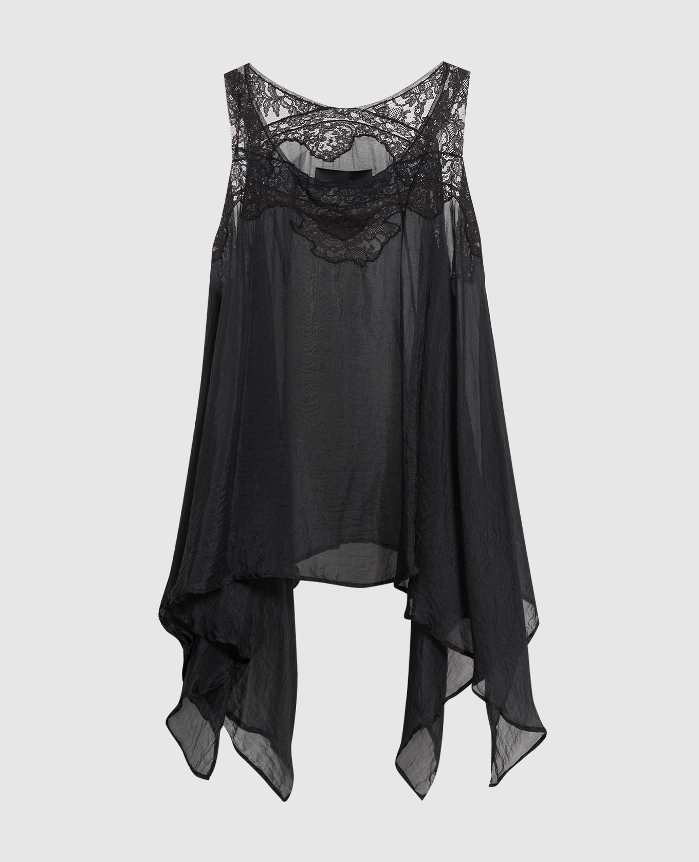 

Black top with silk lace Marc Le Bihan