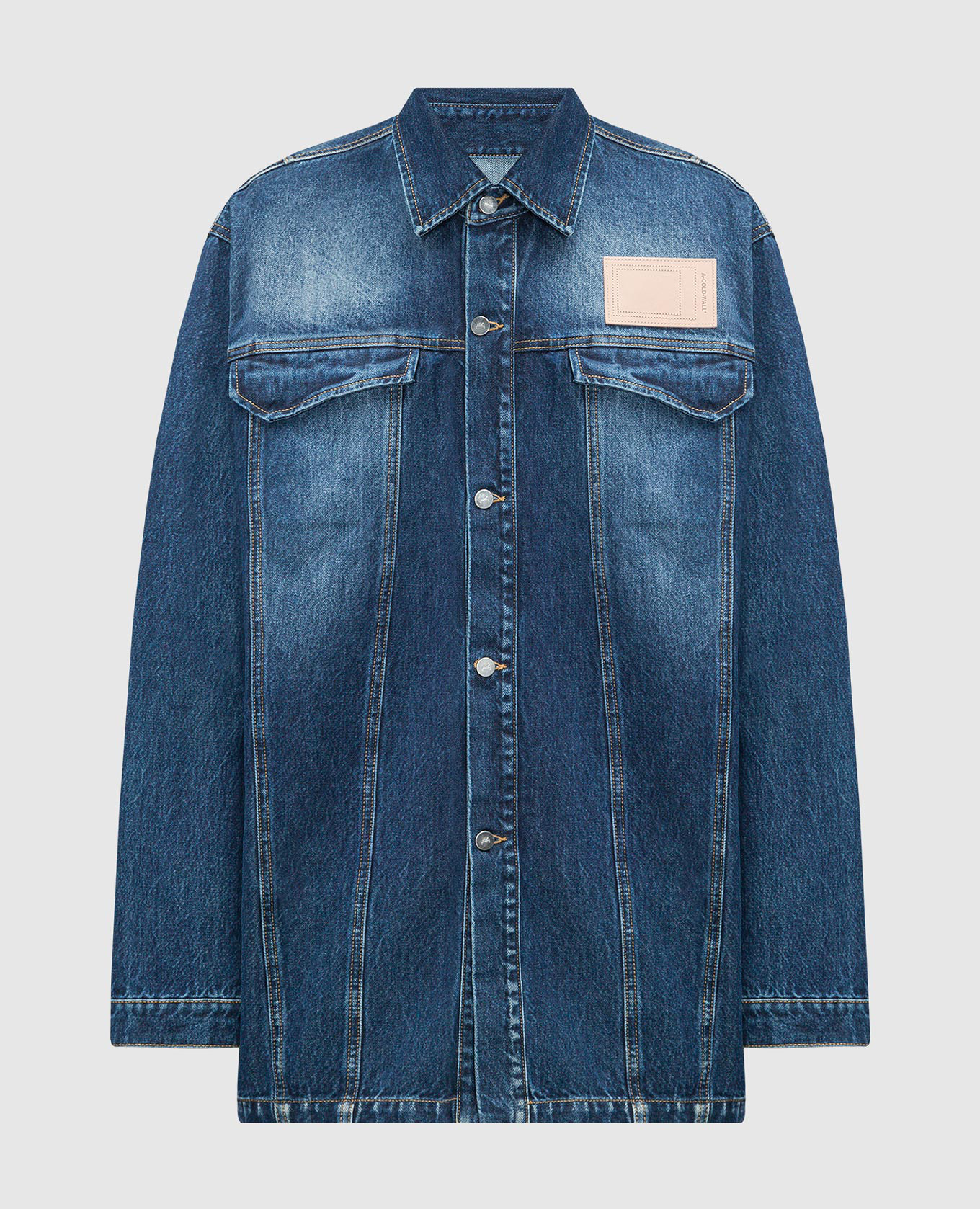 

Denim shirt with a patch A Cold Wall, Blue