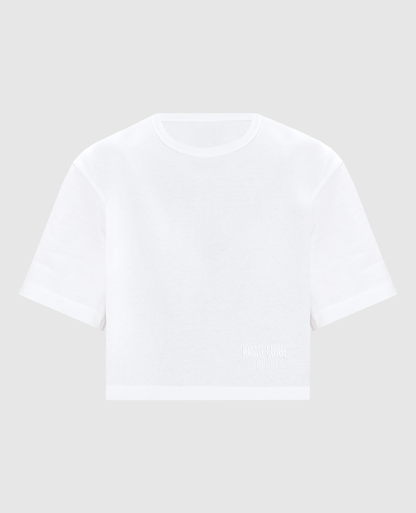 White t-shirt with logo embroidery juun.j