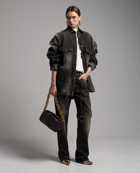 The Attico Gray jeans with a distressed effect 242WCP171D075