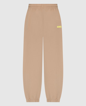 Vetements Brown joggers with logo embroidery UE64SP600O