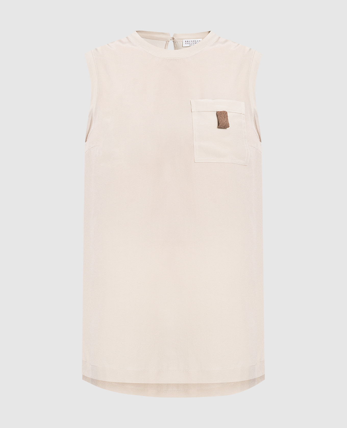 

Light beige silk top with eco-brass Brunello Cucinelli