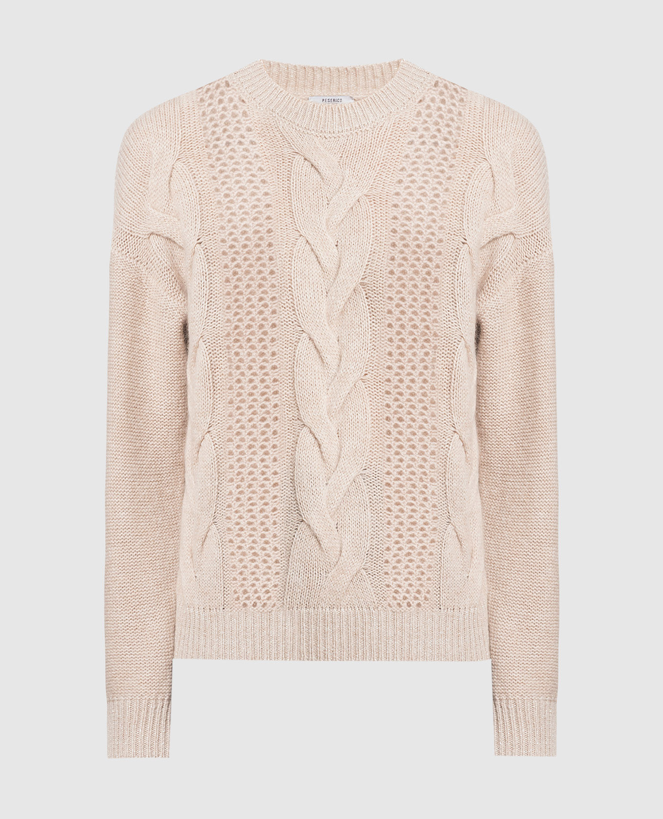 

Beige wool, silk and cashmere sweater Peserico, Бежевый