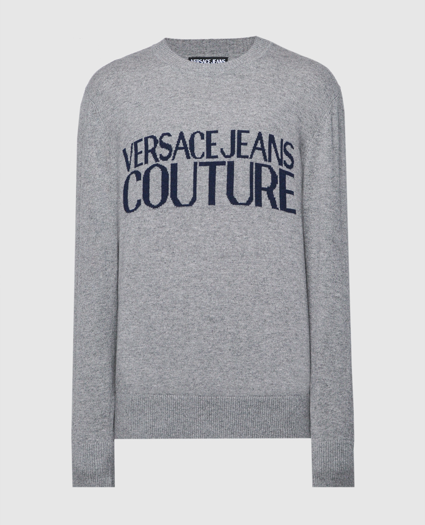 

Gray wool and cashmere logo jumper Versace Jeans Couture, Grey