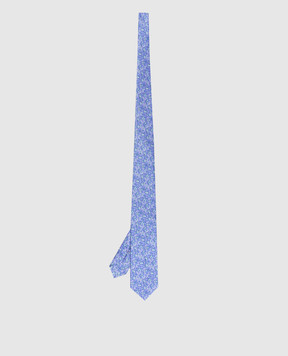 Stefano Ricci Children's Violet Patterned Silk Tie and Pache Scarf Set YDX27002