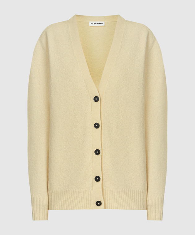 Jil Sander - Yellow woolen cardigan J01HP0002J14603 - shop with