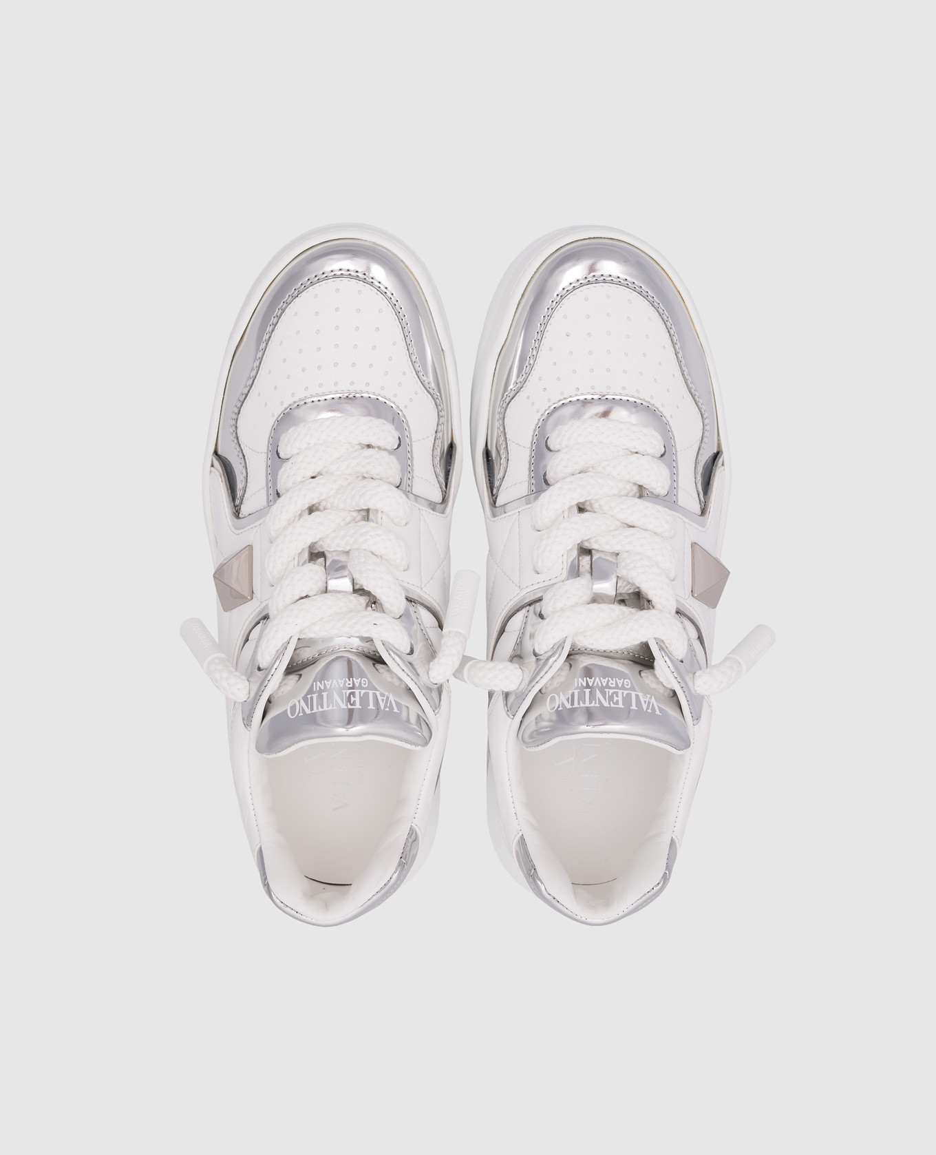 

One Stud XL white leather sneakers Valentino