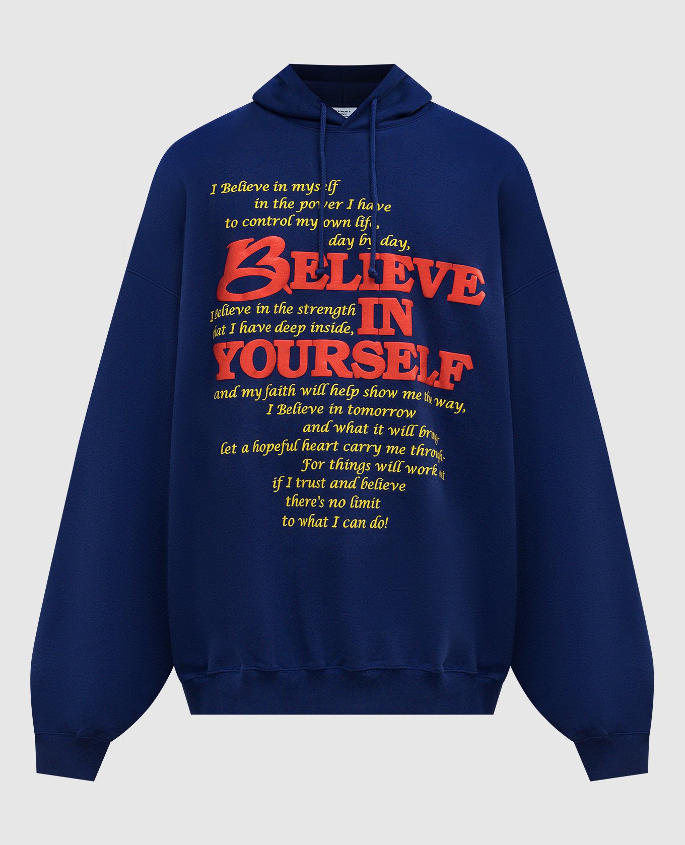 

Purple Believe in Yourself hoodie with embroidery and textured print Vetements, Violet