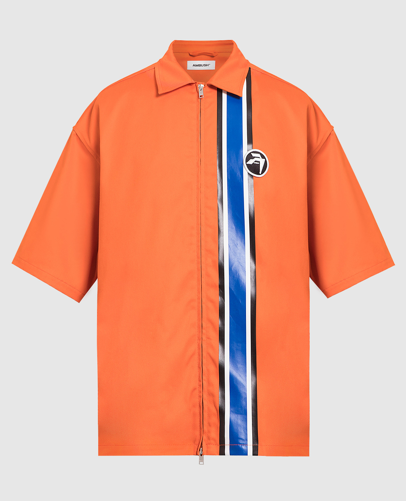 Orange shirt with logo patch ambush