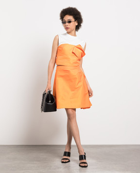 Alexander McQueen Orange skirt with drapery 745664QEACM