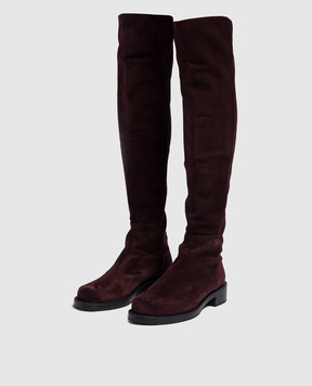 Stuart Weitzman Burgundy combined boots 5050 Bold SG117
