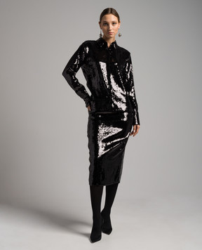 Theory Black skirt with sequins N1005304