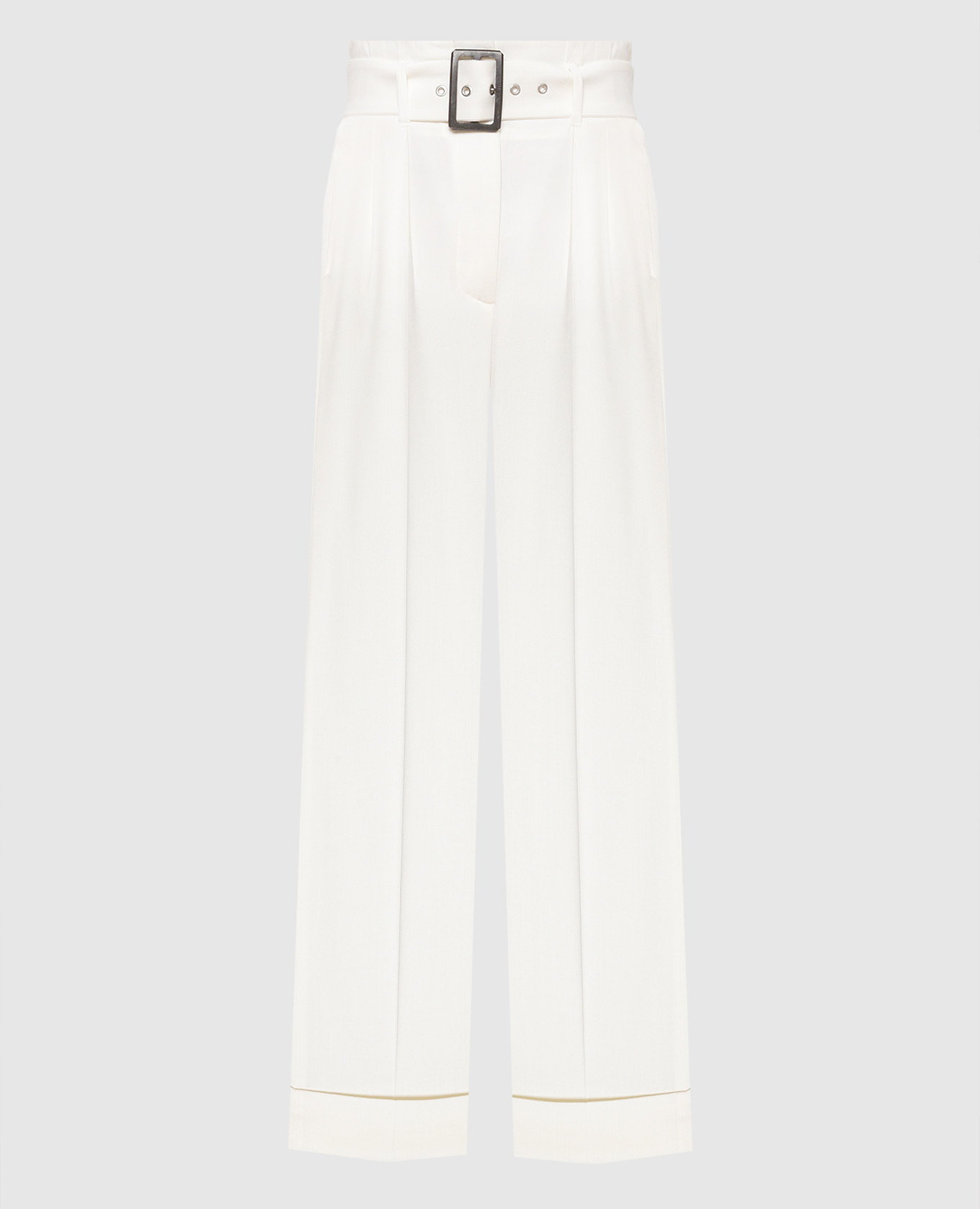 

White pants with a high fit Peserico