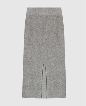 Ballantyne Gray wool and cashmere skirt B1G03712WC9