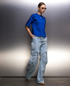 Off-White Blue logo cargo jeans OWYB017F23DEN001