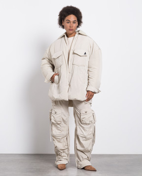 The Attico Beige jacket with logo 237WCB27E079