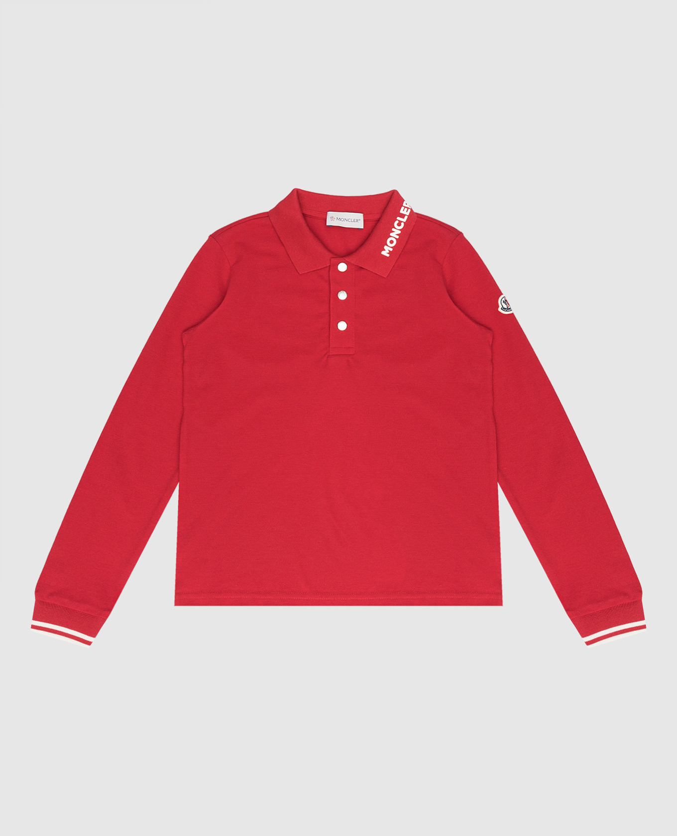 

Children's red polo shirt with textured logo Moncler ENFANT, Красный