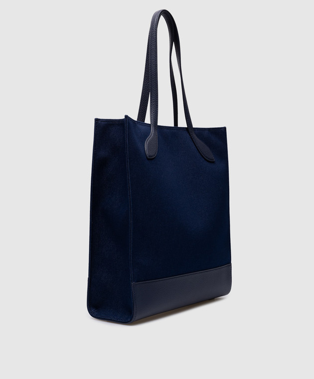 Bally - Blue combined Bar tote bag with logo print WAE02WCV034